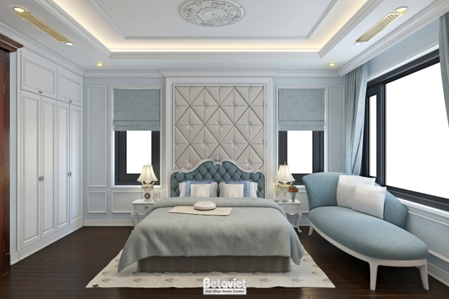 Nội thất phòng ngủ biệt thự tân cổ điển KT18016 – góc nhìn 11