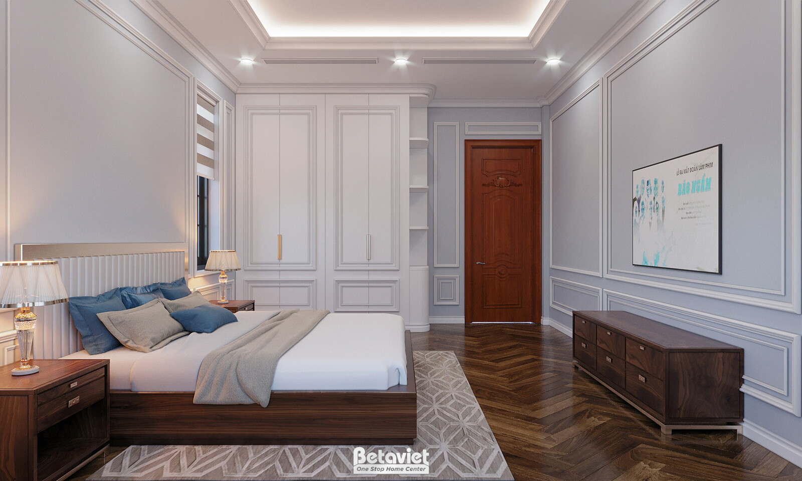 Nội thất phòng ngủ biệt thự tân cổ điển NT22015 – góc nhìn 10