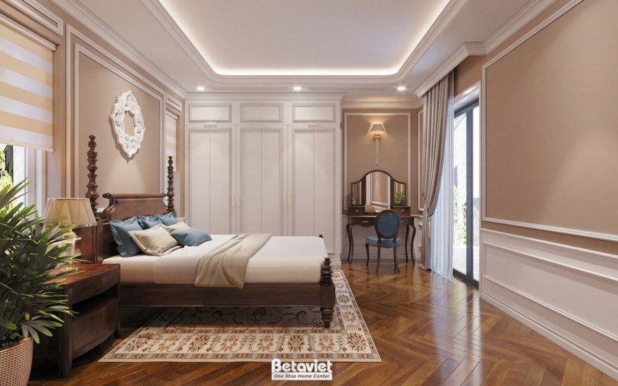 Nội thất phòng ngủ biệt thự tân cổ điển NT22015 – góc nhìn 11