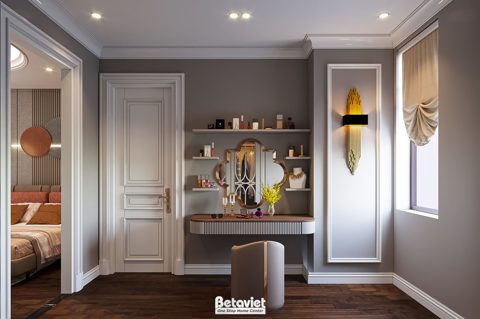 Nội thất phòng ngủ trẻ em biệt thự Art Deco NT21106 – góc nhìn 4