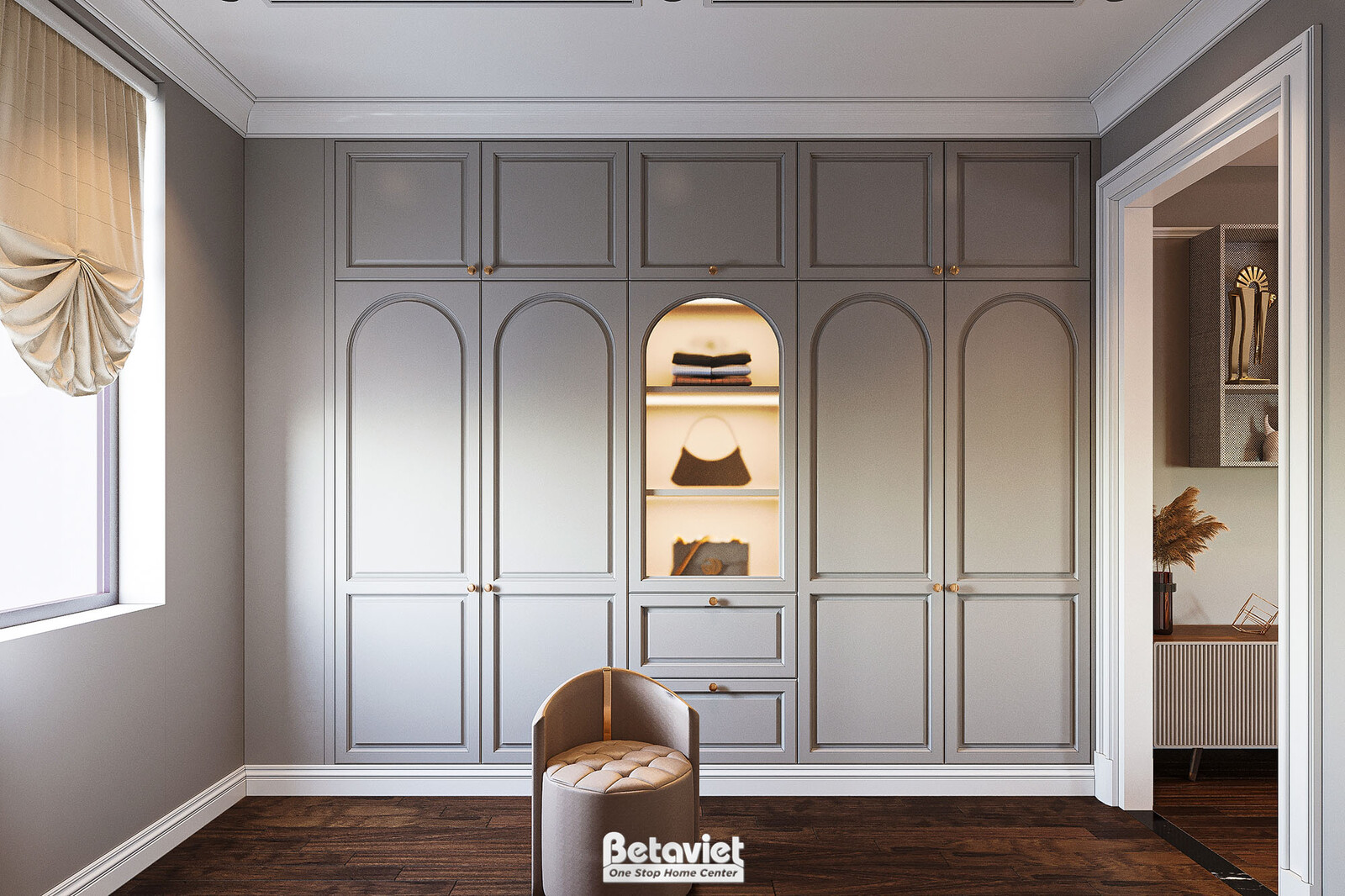 Nội thất phòng ngủ trẻ em biệt thự Art Deco NT21106 – góc nhìn 5