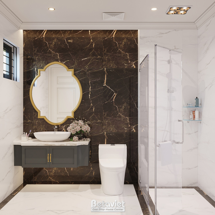 Nội thất phòng tắm biệt thự Art Deco KT22096 – góc nhìn 9