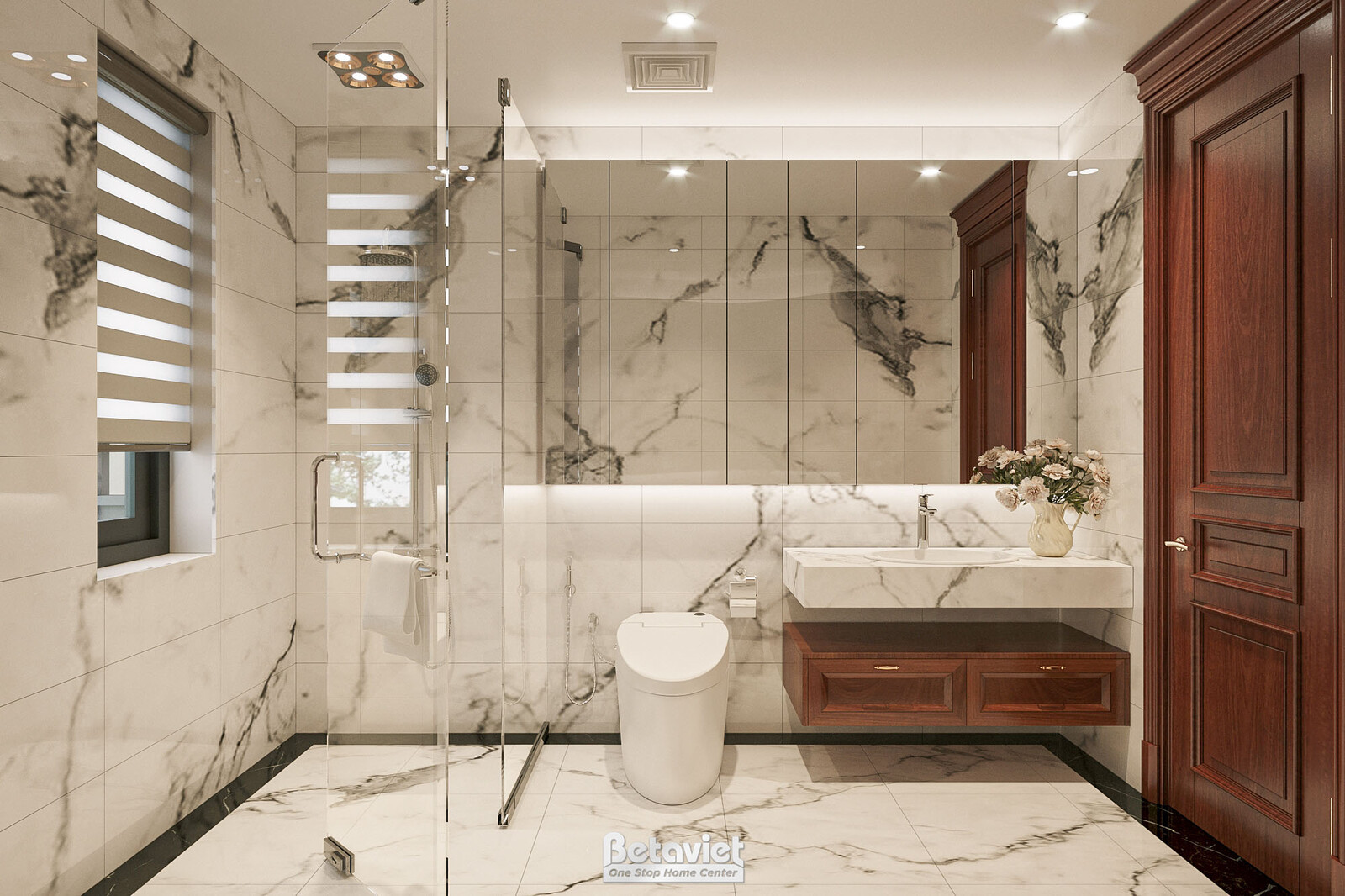Nội thất phòng tắm biệt thự tân cổ điển KT22108 – góc nhìn 3