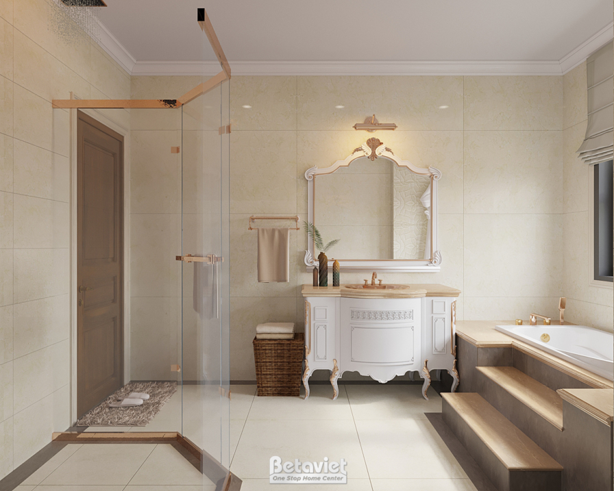 Nội thất phòng tắm biệt thự tân cổ điển KT21113 – góc nhìn 6