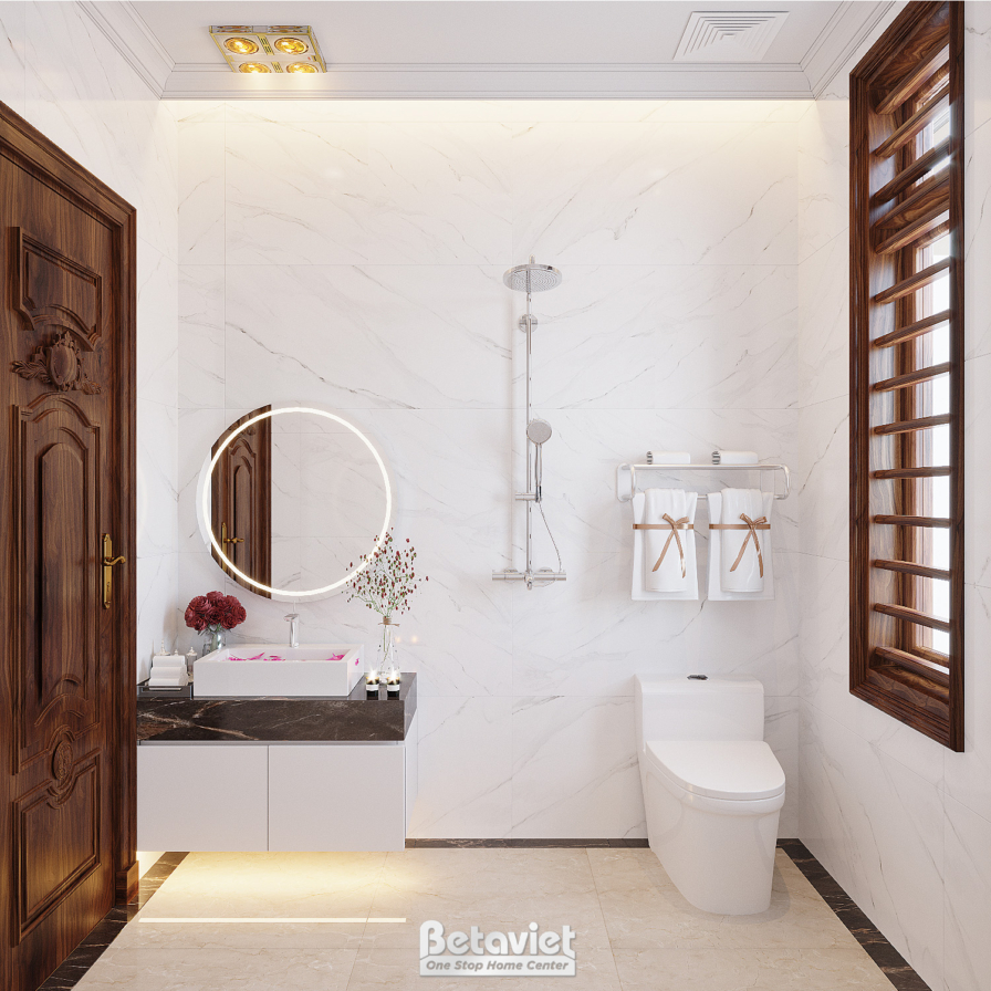 Nội thất phòng tắm biệt thự hiện đại gỗ NT22065 – góc nhìn 7