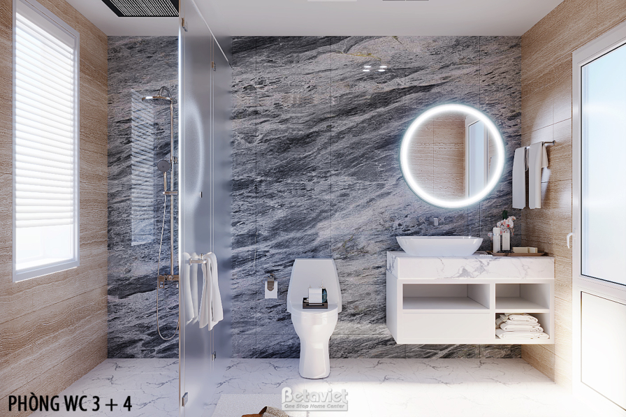 Nội thất phòng tắm biệt thự Art Deco NT20105 – góc nhìn 6