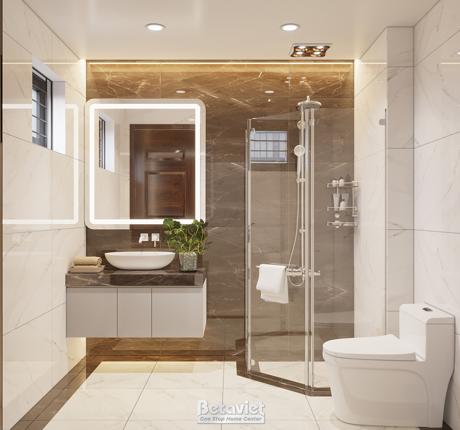 Thiết kế phòng tắm phong cách hiện đại NT22067
