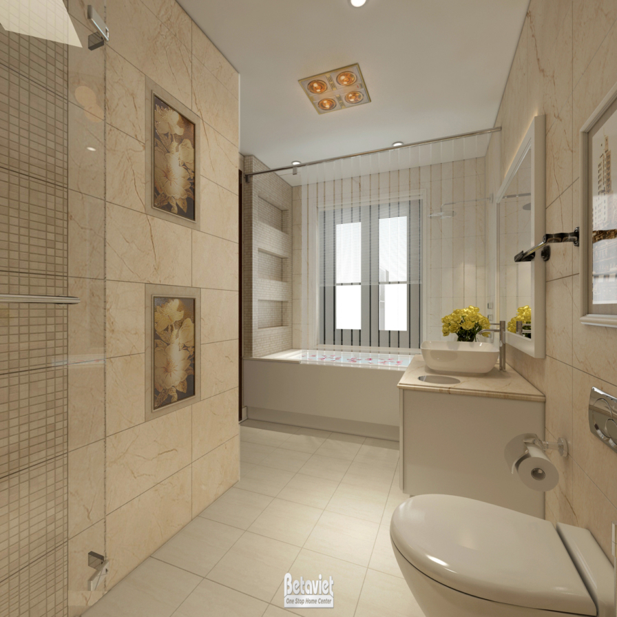 Nội thất phòng tắm biệt thự tân cổ điển KT18016 – góc nhìn 2