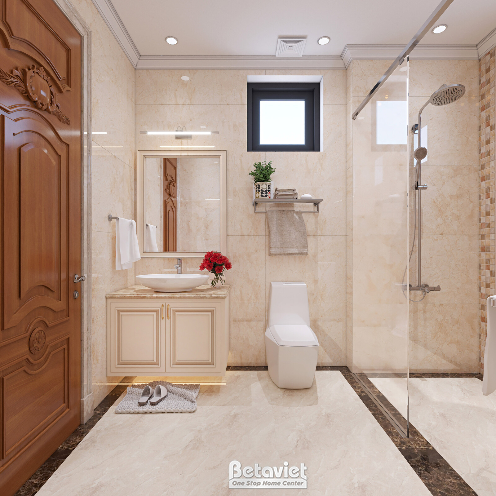 Nội thất phòng tắm biệt thự tân cổ điển NT22040 – góc nhìn 10