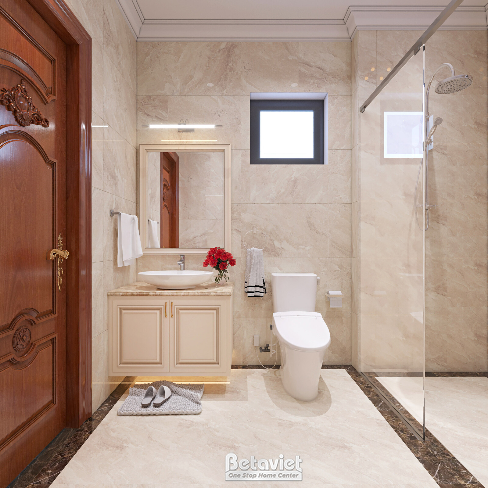 Nội thất phòng tắm biệt thự tân cổ điển NT22040 – góc nhìn 4