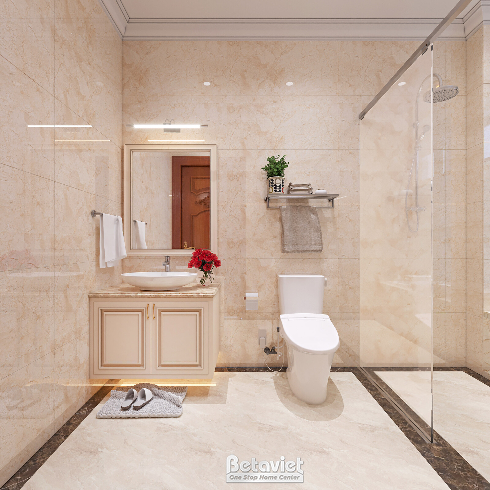 Nội thất phòng tắm biệt thự tân cổ điển NT22040 – góc nhìn 6