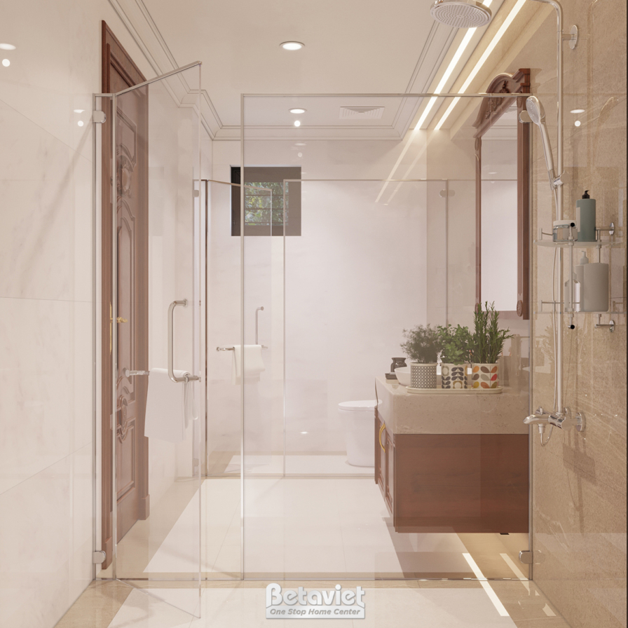 Nội thất phòng tắm biệt thự tân cổ điển KT22069 – góc nhìn 2