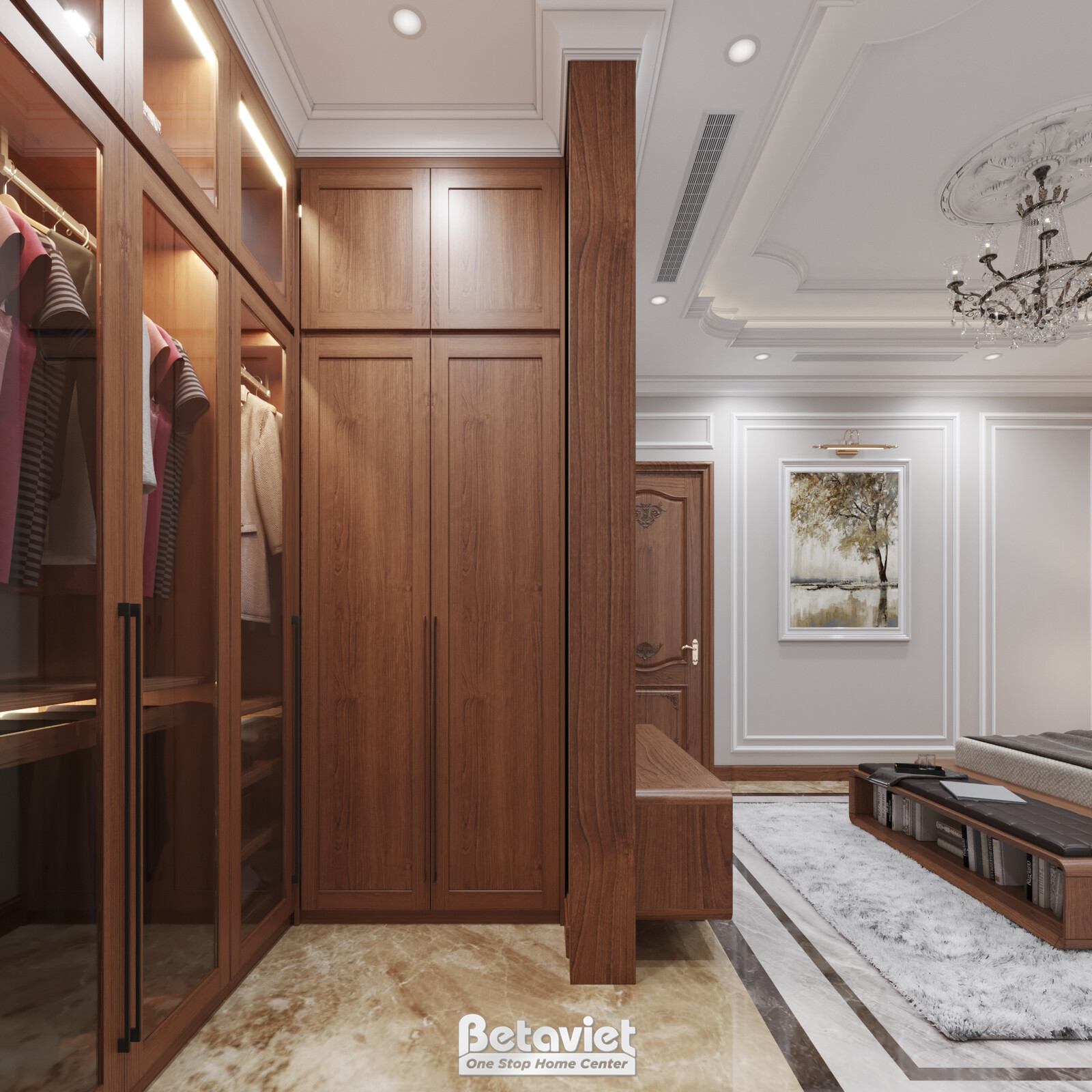 Nội thất phòng ngủ biệt thự truyền thống KT22153 – góc nhìn 20