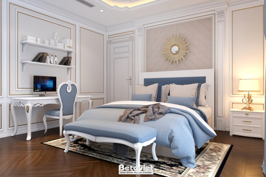 Nội thất phòng ngủ biệt thự tân cổ điển NT18026 – góc nhìn 7