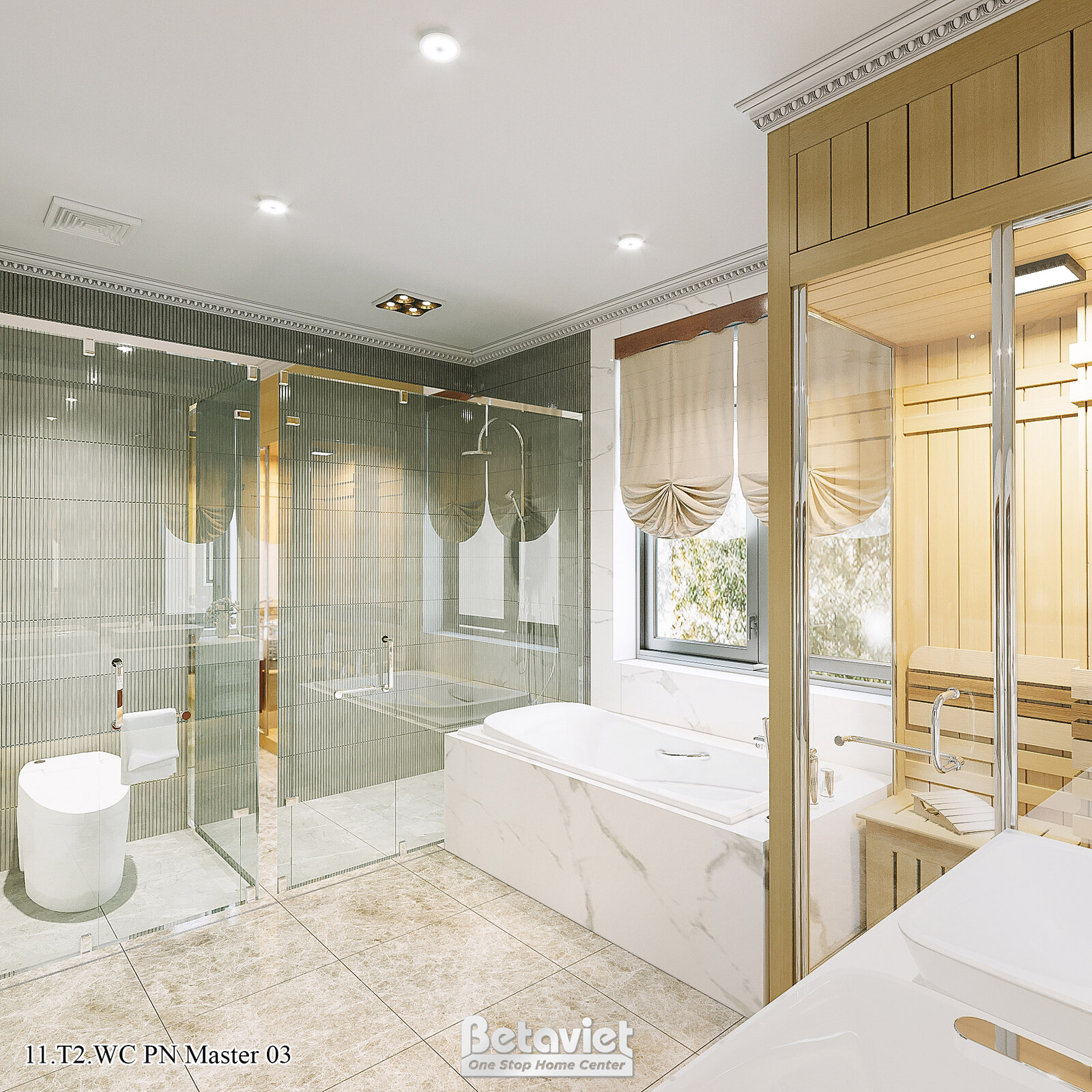Nội thất phòng tắm biệt thự tân cổ điển KT21226 – góc nhìn 6