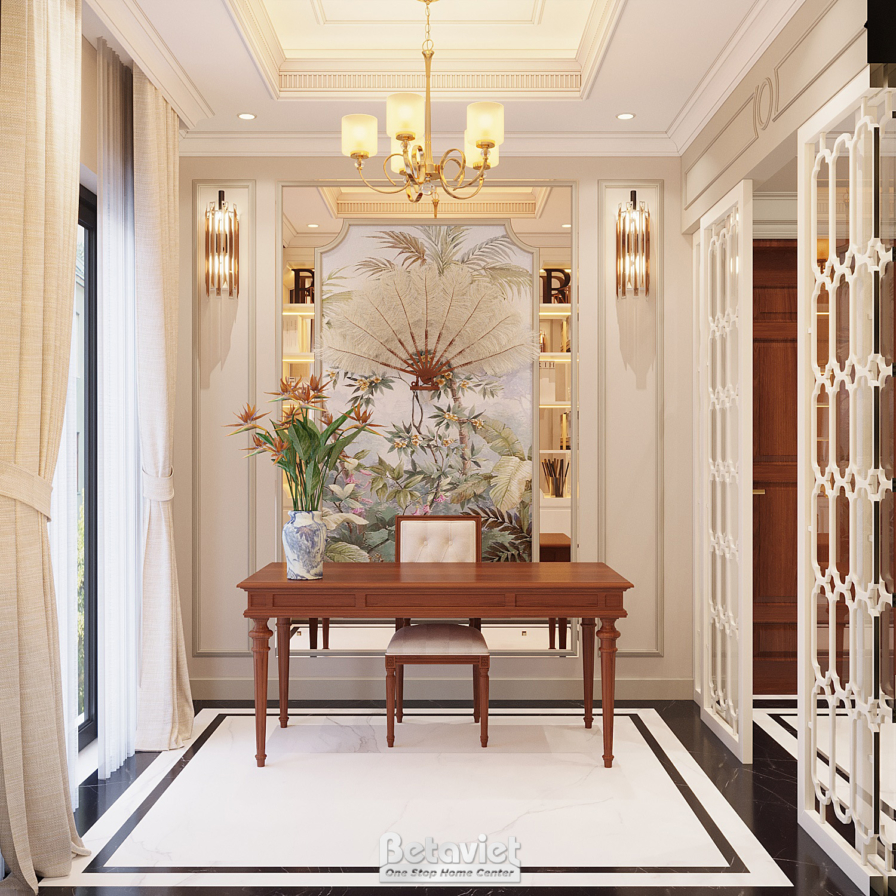 Nội thất hành lang biệt thự Art Deco KT22096 – góc nhìn 6