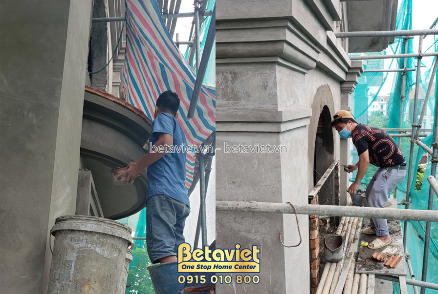 Thi công biệt thự TC21150, giai đoạn thi công phần thô – kết cấu phần thô (3)