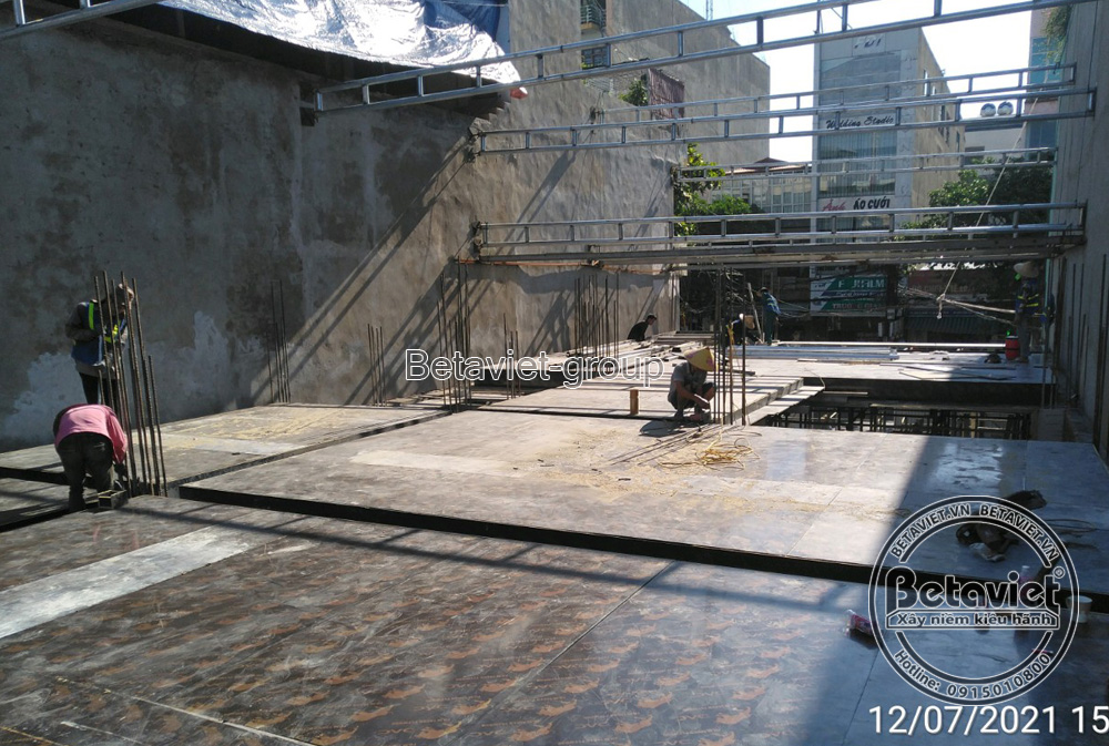 Phần thô Quá trình thi công nhà biệt thự cổ điển 7 tầng 1340m2 tại Thanh Hóa – TC20018