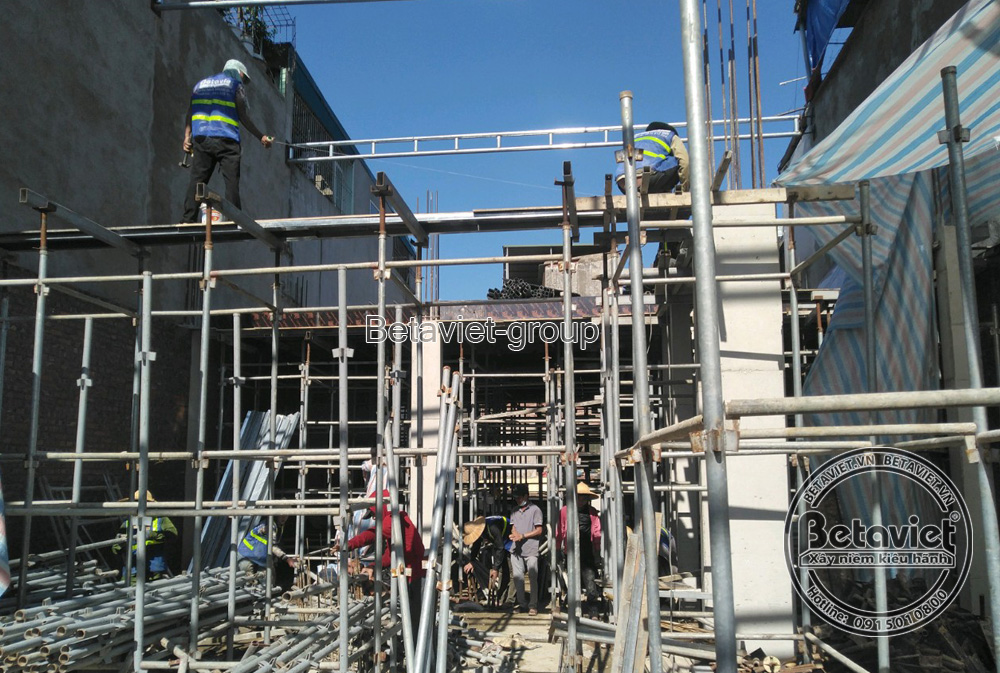 Phần thô Quá trình thi công nhà biệt thự cổ điển 7 tầng 1340m2 tại Thanh Hóa – TC20018
