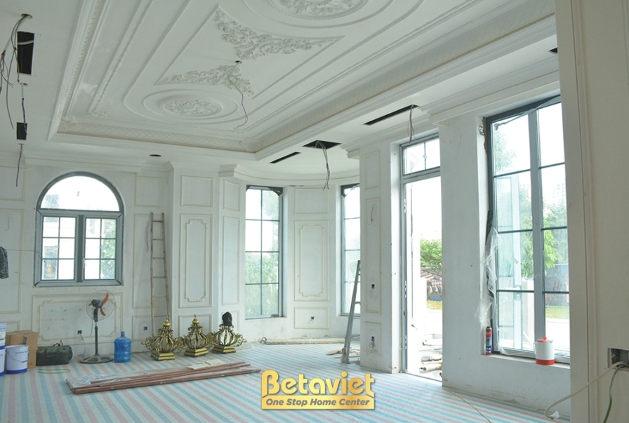 Thi công biệt thự 3 tầng cổ điển TC22030, giai đoạn thi công nội thất – chi tiết hoàn thiện (4)