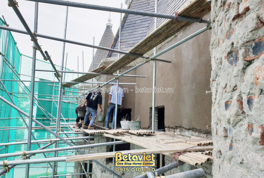 Thi công biệt thự 3 tầng cổ điển TC22030, giai đoạn thi công phần thô – kết cấu phần thô (9)