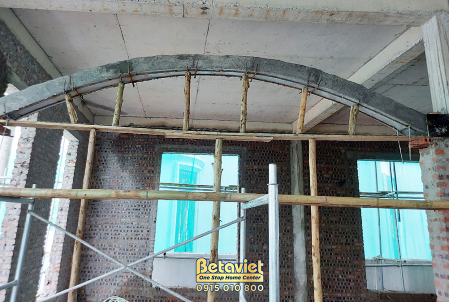 Thi công biệt thự 3 tầng cổ điển TC22030, giai đoạn thi công phần thô – kết cấu phần thô (7)