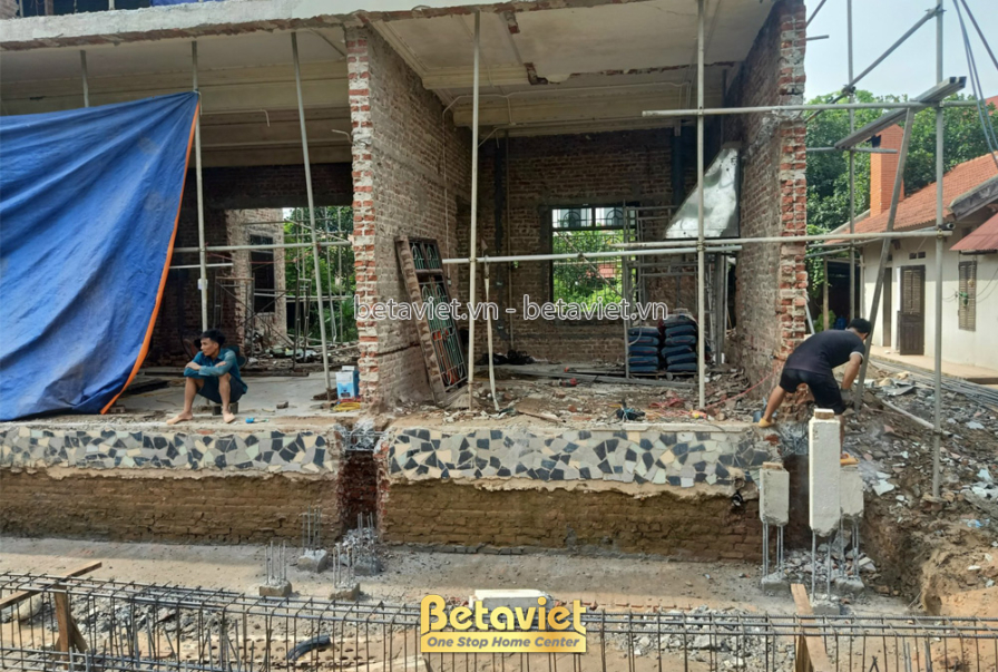Thi công biệt thự 2 tầng TC23156, giai đoạn thi công phần thô – kết cấu phần thô (4)