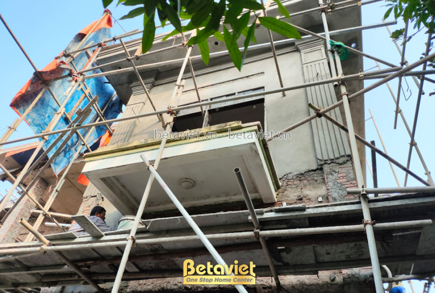 Thi công biệt thự 2 tầng TC23156, giai đoạn thi công phần thô – mặt ngoài công trình (14)