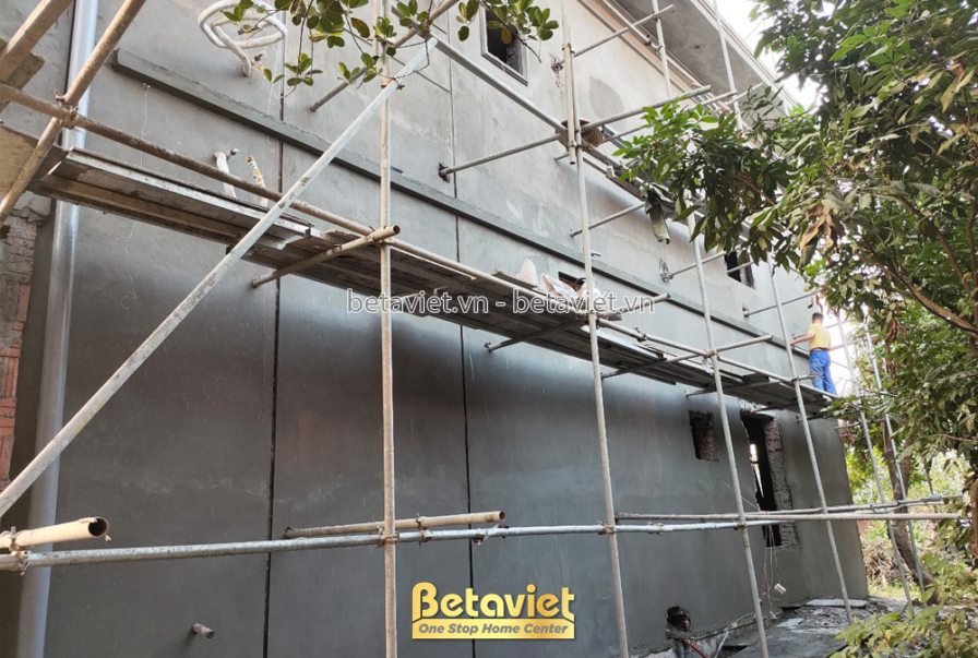 Thi công biệt thự 2 tầng TC23156, giai đoạn thi công phần thô – mặt ngoài công trình (15)