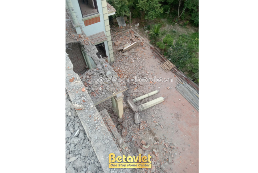 Thi công biệt thự 2 tầng TC23156, giai đoạn thi công phần thô – ban công
