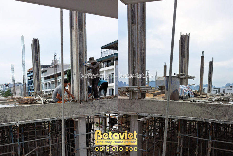 Thi công biệt thự 3 tầng hiện đại TC22049, giai đoạn thi công phần thô – kết cấu phần thô (6)
