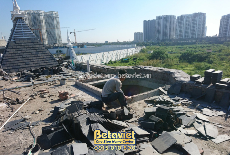 Thi công biệt thự 3 tầng cổ điển TC22030, giai đoạn thi công phần thô – ảnh thi công thực tế (7)