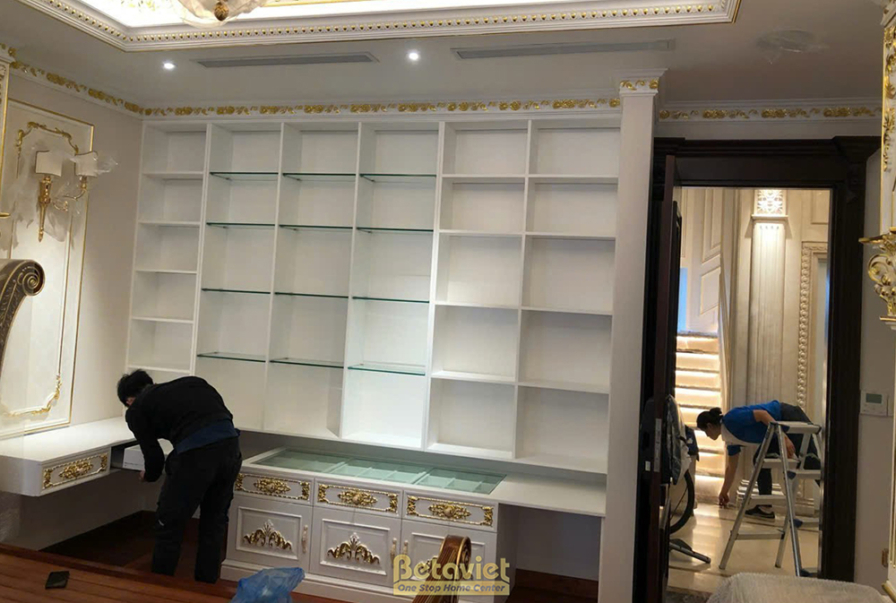 Thi công biệt thự 3 tầng cổ điển TC22030, giai đoạn lắp đặt hoàn thiện – chi tiết hoàn thiện (3)