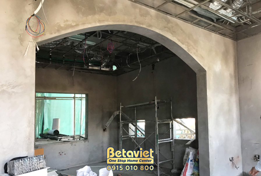 Thi công biệt thự 3 tầng cổ điển TC22030, giai đoạn thi công phần thô – ảnh thi công thực tế (6)