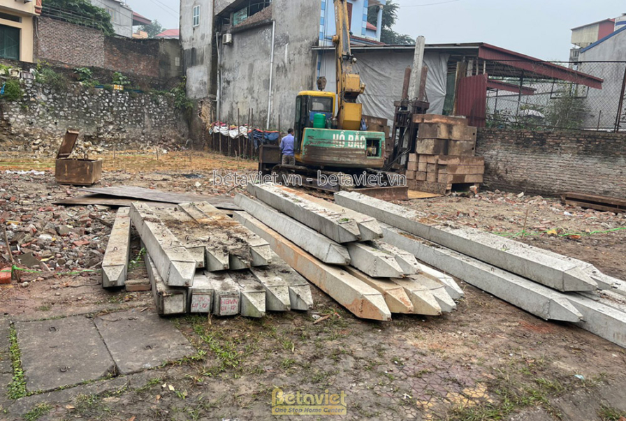 Thi công biệt thự 3 tầng tân cổ điển TC23101, giai đoạn khởi công – kết cấu phần thô