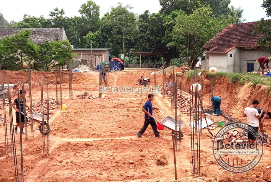 Thi công biệt thự 2 tầng tân cổ điển TC21101, giai đoạn thi công phần thô – kết cấu phần thô (13)