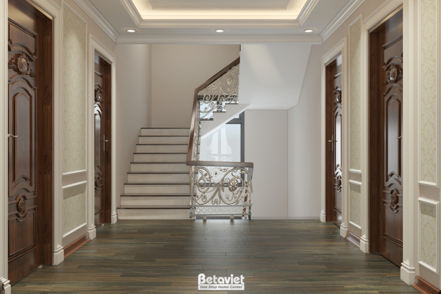 Thiết kế hành lang biệt thự Art Deco NT18109