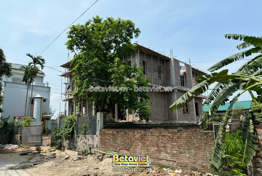Thi công biệt thự TC22017, giai đoạn thi công phần thô – mặt ngoài công trình (3)