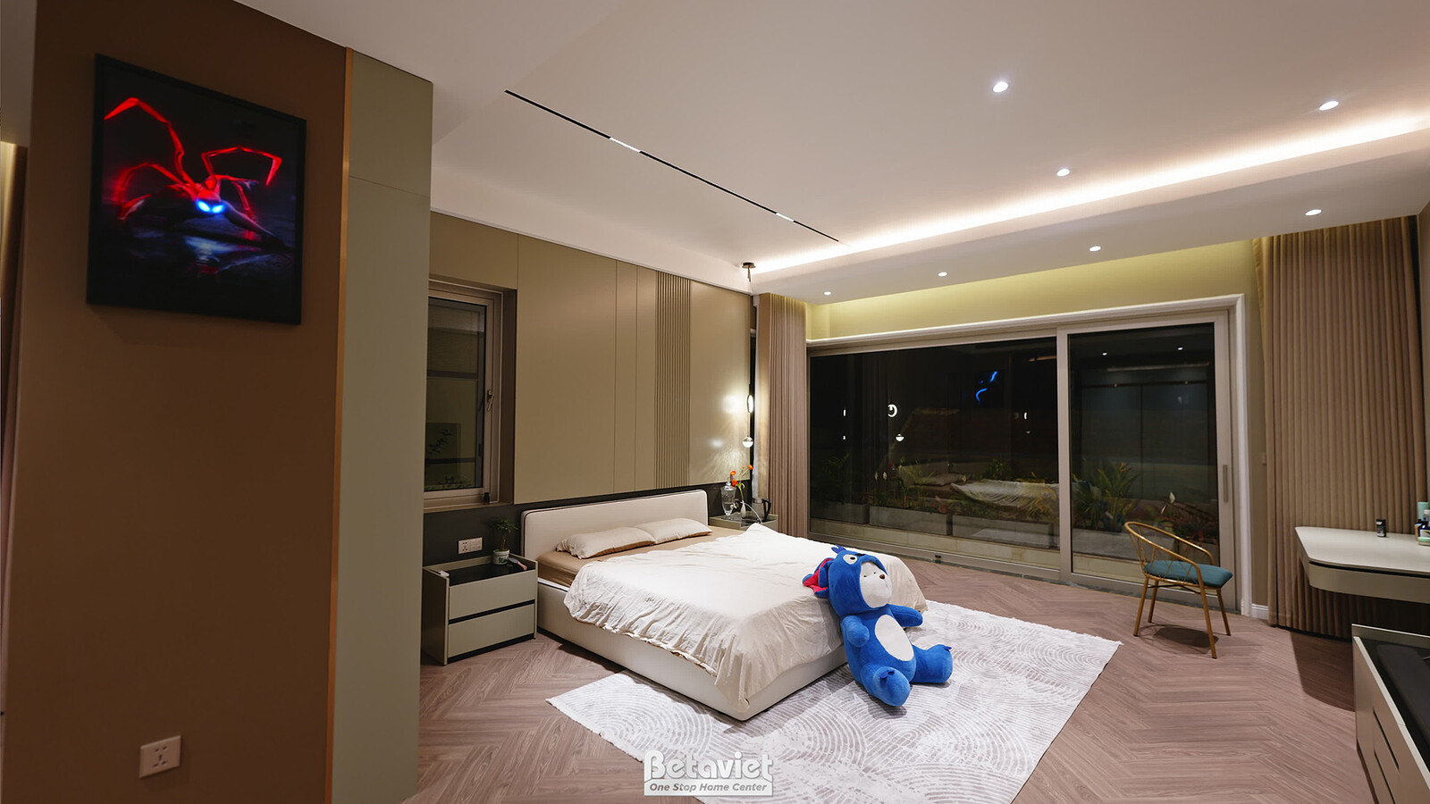Thi công biệt thự 3 tầng hiện đại TC24010, giai đoạn hoàn thành – phòng ngủ