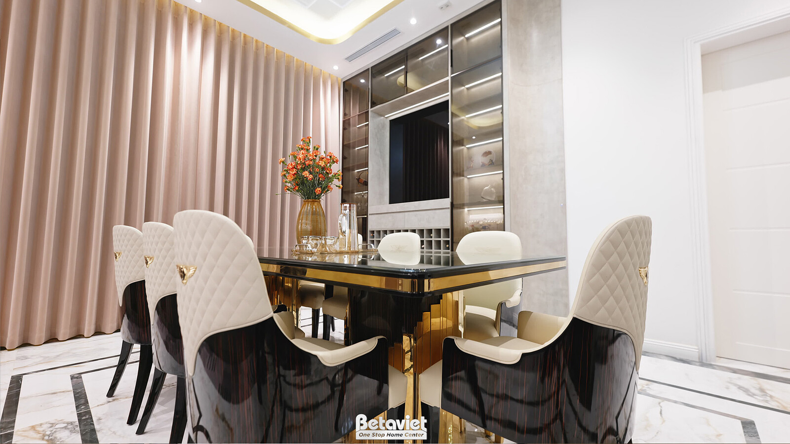 Thi công biệt thự 3 tầng hiện đại TC24010, giai đoạn hoàn thành – phòng bếp và phòng ăn