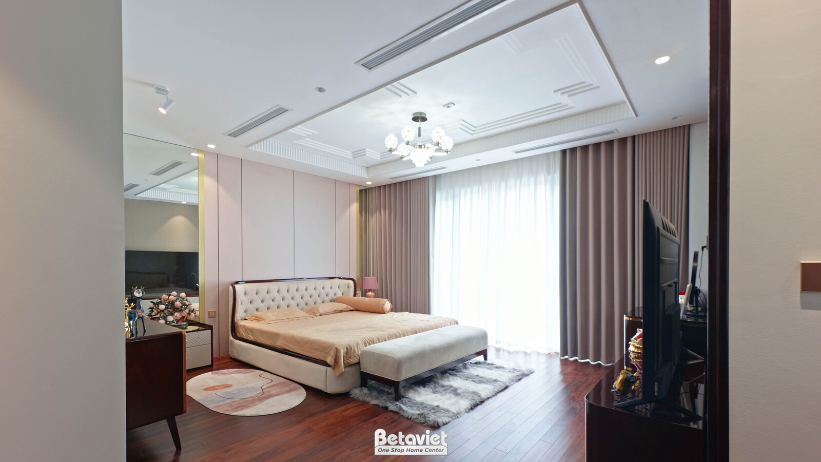 Thi công biệt thự TC5003639, giai đoạn hoàn thành – phòng ngủ