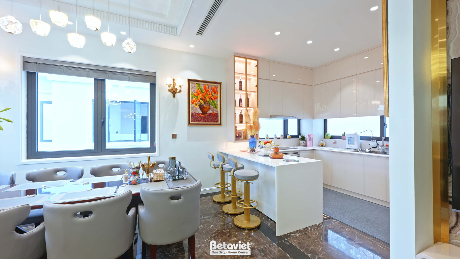 Thi công biệt thự TC5003639, giai đoạn hoàn thành – phòng bếp và phòng ăn (4)