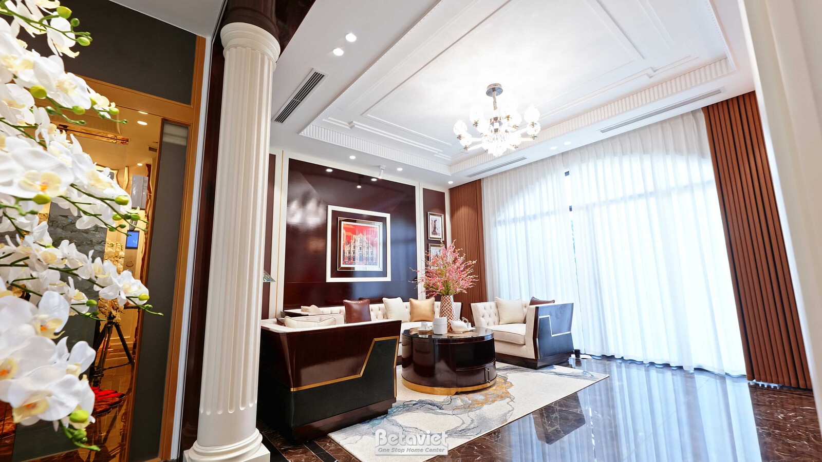 Thi công biệt thự TC5003639, giai đoạn hoàn thành – phòng khách (3)