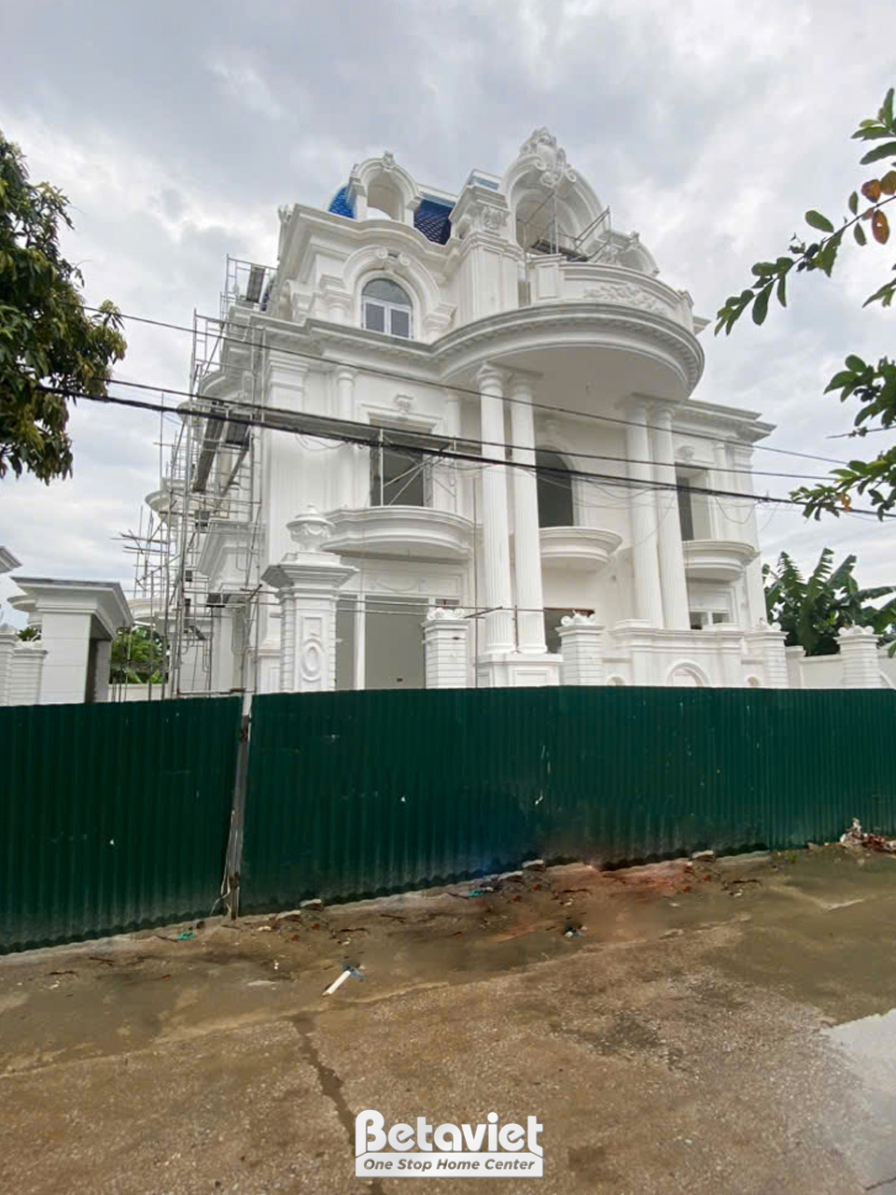 Thi công dinh thự tân cổ điển TC23082, giai đoạn thi công phần thô – mặt ngoài công trình (13)