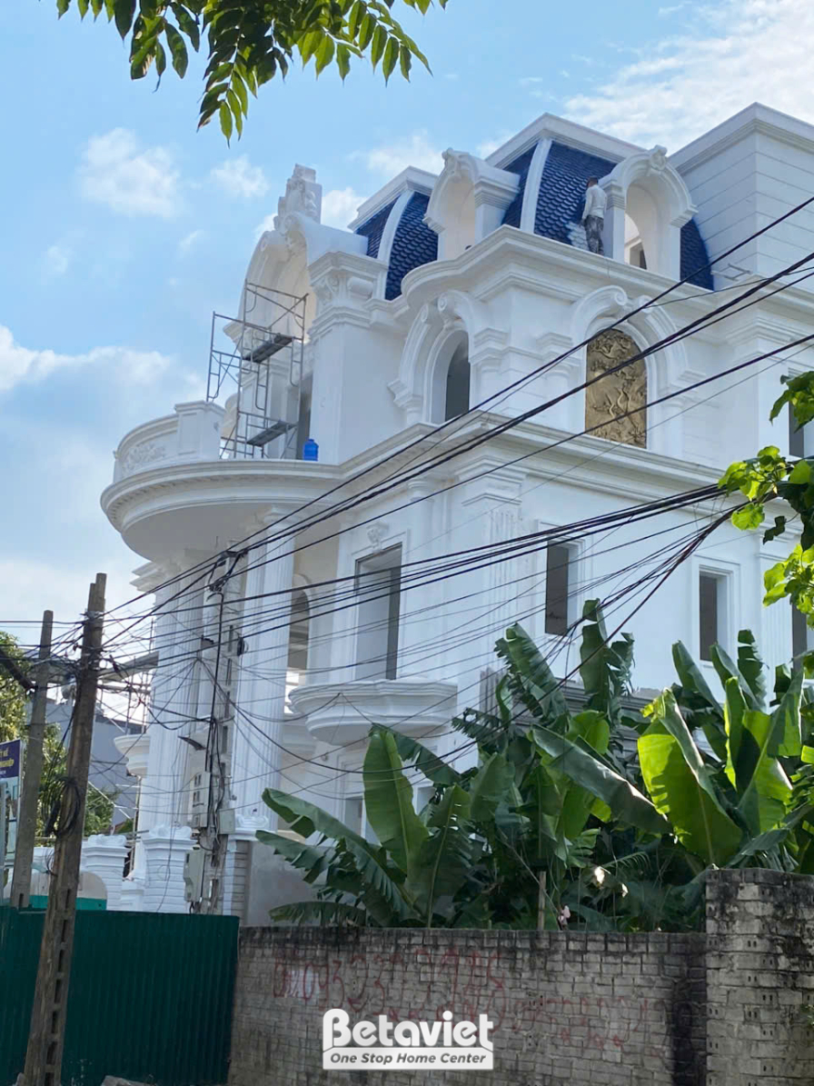 Thi công dinh thự tân cổ điển TC23082, giai đoạn thi công phần thô – mặt ngoài công trình (12)