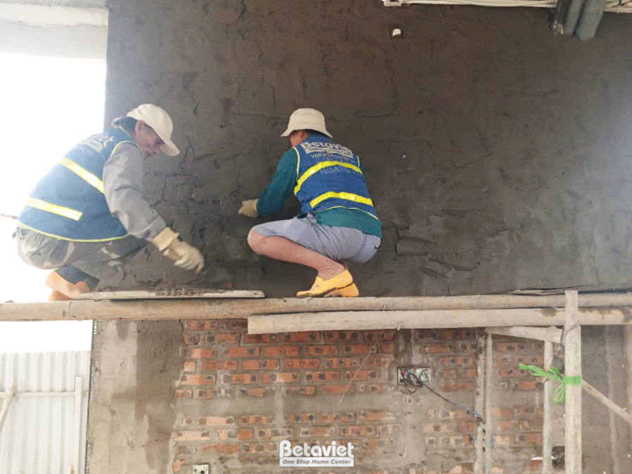 Thi công biệt thự 4 tầng hiện đại TC24063, giai đoạn thi công phần thô – khu vực cầu thang
