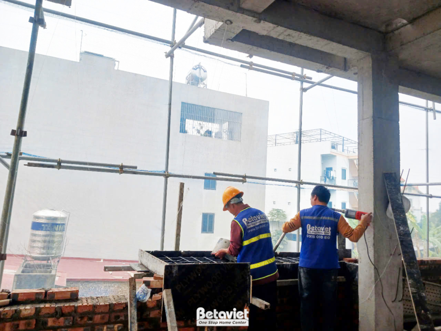 Thi công biệt thự 4 tầng hiện đại TC24063, giai đoạn thi công phần thô – ảnh thi công thực tế (24)