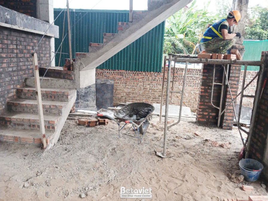 Thi công biệt thự 4 tầng hiện đại TC24063, giai đoạn thi công phần thô – khu vực cầu thang (4)