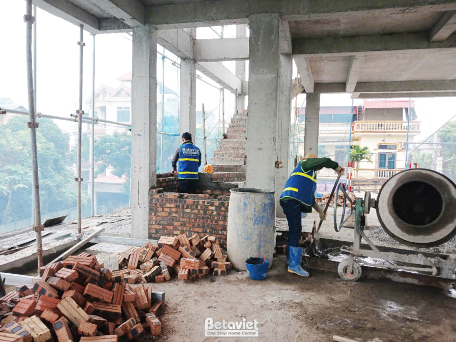 Thi công biệt thự 4 tầng hiện đại TC24063, giai đoạn thi công phần thô – kết cấu phần thô (15)