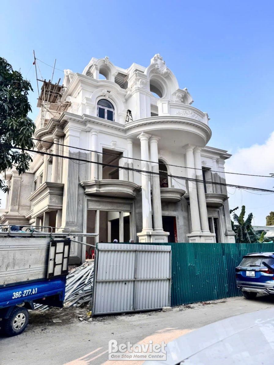 Thi công dinh thự tân cổ điển TC23082, giai đoạn thi công phần thô – kết cấu phần thô (2)